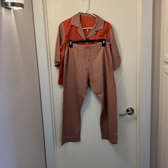 Vintage Checkered Homemade 2 piece pant suit - Picture 2 of 9